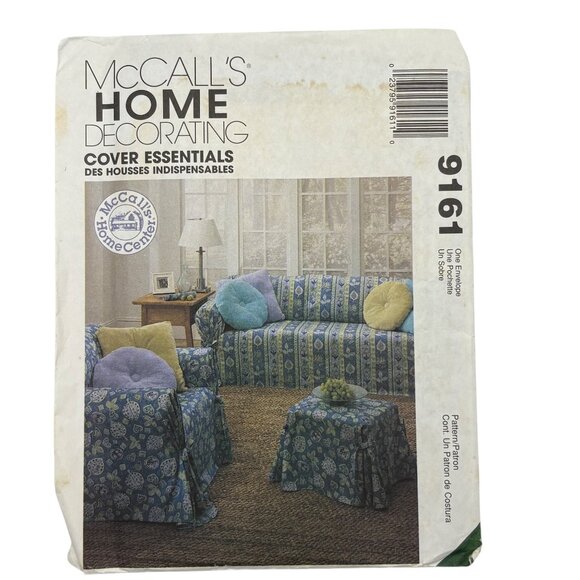 McCalls Home Decorating 9161 Sofa Chair Ottoman Covers & Pillow Patterns - Picture 1 of 2